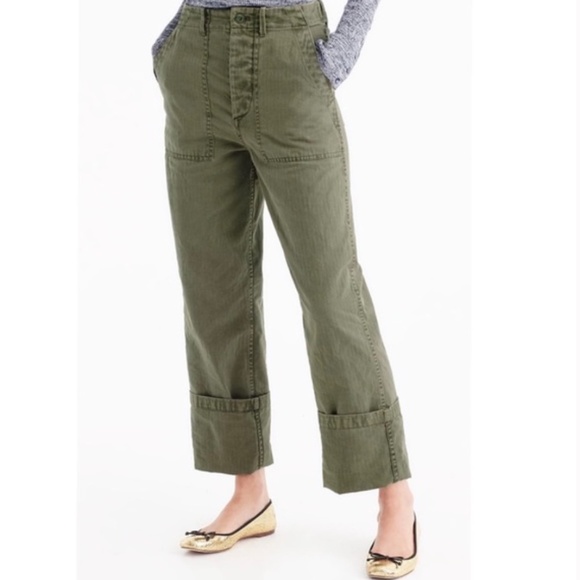 J. Crew Pants - J. Crew Foundry Pant Herring Spanish Moss Size 4